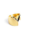 Anillo Personalizado Letter Signet Baño Oro - Y