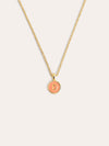Collar Letter Rainbow Enamel Plata Baño Oro D